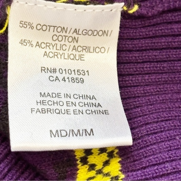 DISNEY Tim Burtons The Nightmare Before Christmas Jack Skellington Sweater M - Picture 8 of 10